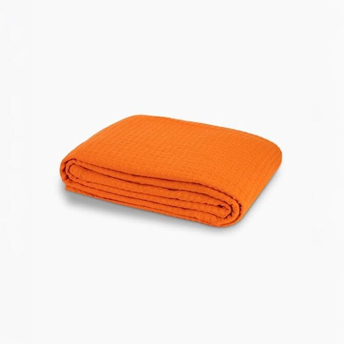 كوفرتة هانيكوم سادة (240 × 260) دبل - برتقالي