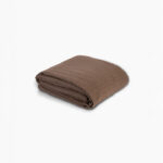 Plain Waffle Coverlet (240x260) Double - Brown