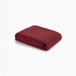 Plain Coverlet Waffle (180x240) Single - Burgundy