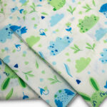 Bunnies Kids Fitted Bedsheet (200x120) Single 3 pieces - Blue