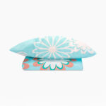 Flowery Flat BedSheet (240x260) Double 5 pieces - Blue