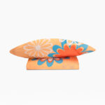 Flowery Flat BedSheet (240x260) Double 5 pieces - Orange