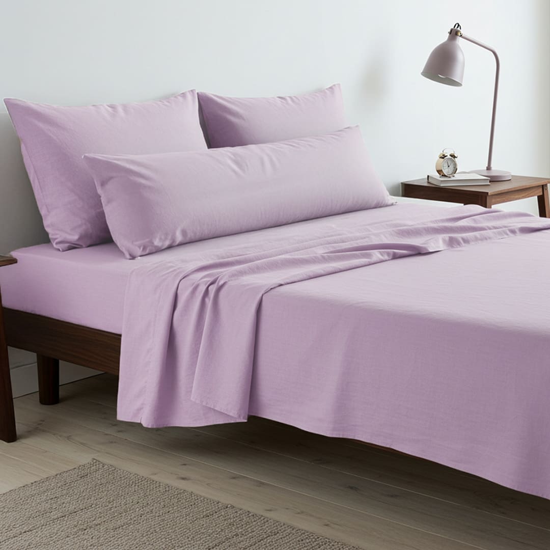 Flat Bedsheet Sets with Long Pillow Case Hover