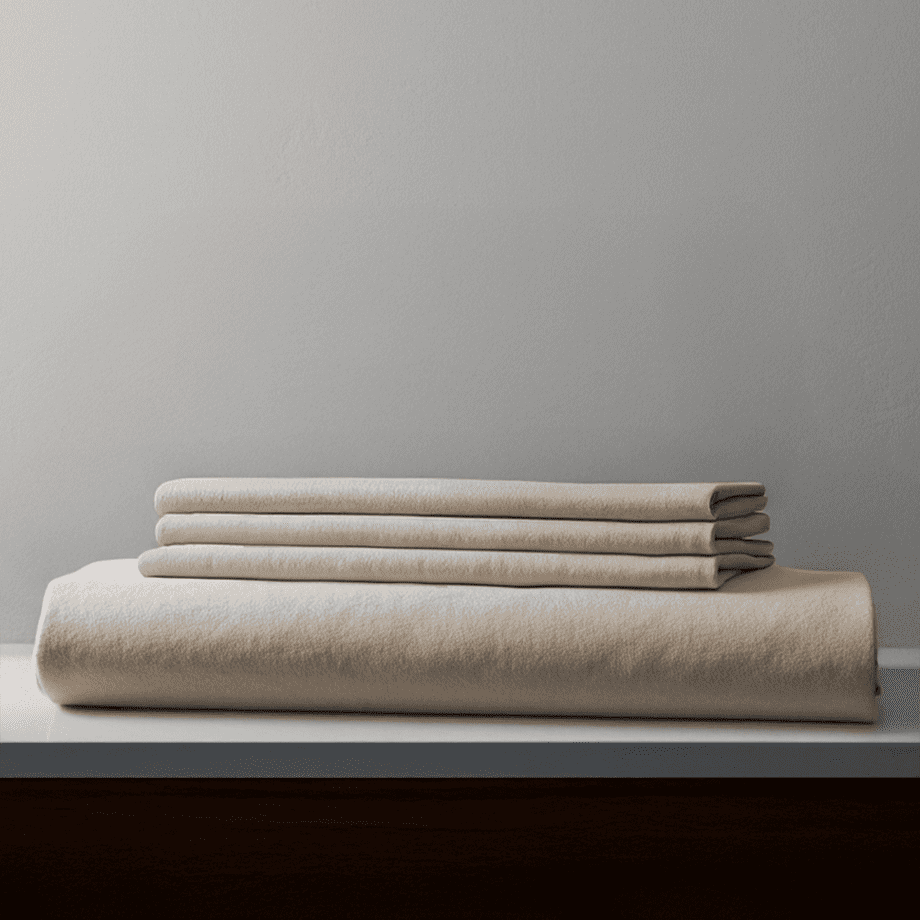 Plain Flat Bedsheet Set (260x240) Double 4 pieces - Cream