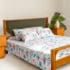 Printed Bedsheet Set Flat ( 180x240 ) Single 3 pieces - Blue