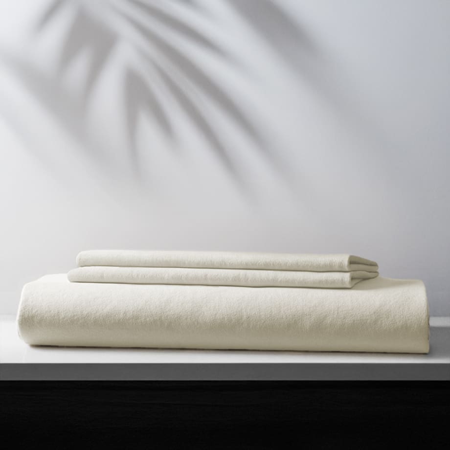 Plain Fitted Bedsheet Set (120x200) Single 3 pieces - Cream