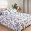Printed Bedsheet Set Flat ( 180x240 ) Single 3 pieces - Purple