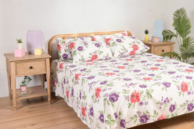 Printed Bedsheet Set Flat ( 180x240 ) Single 3 pieces