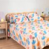 Printed Bedsheet Set Flat ( 240X260 ) Double 5 pieces - Simon