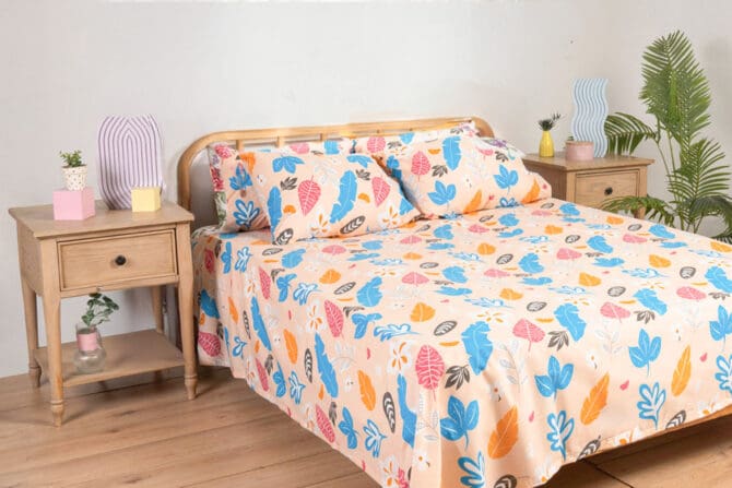 Printed Bedsheet Set Flat ( 180x240 ) Single 3 pieces