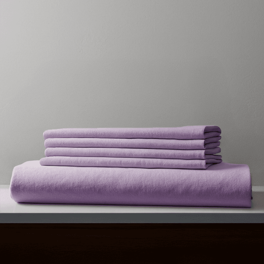 Plain Flat Bedsheet Set (240x260) Double 5 pieces - Purple