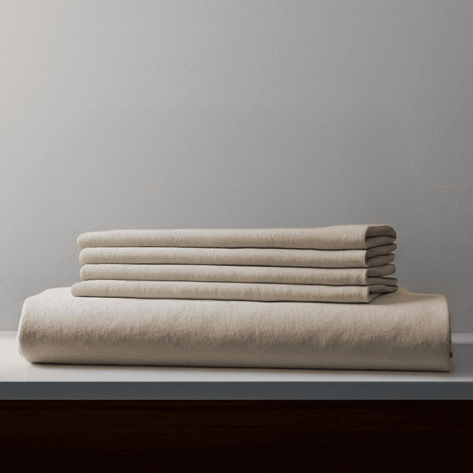Plain Flat Bedsheet Set (260x275) King 5 pieces - Cream