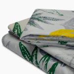 Printed Bedsheet Set Flat ( 240X260 ) Double 5 pieces - Grey
