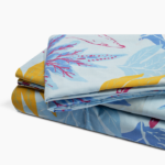 Printed Bedsheet Set Flat ( 240X260 ) Double 5 pieces - Baby-Blue