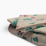 Printed Bedsheet Set Flat ( 240X260 ) Double 5 pieces - Beige