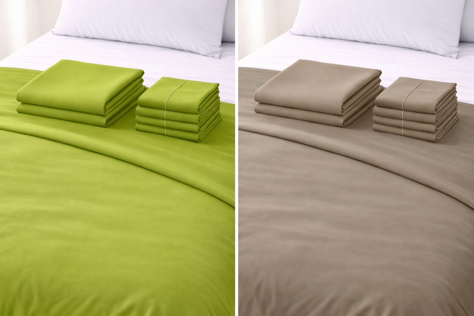 Plain 100% Cotton Flat Bedsheet Set (240×260) Double 5 Pieces + Free Matching Set
