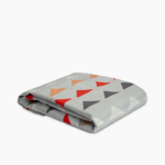 Printed Duvet Cover with Buttons - Single - Grey