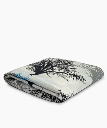 Printed Duvet Cover with Buttons - Double