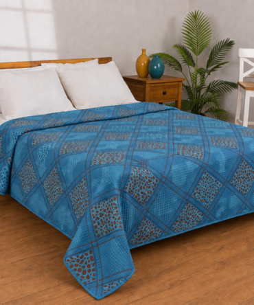 Printed Honeycomb Coverlet 100% Cotton (240 × 260 cm)