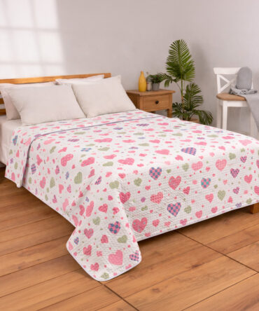 Printed Honeycomb Coverlet (240 × 260 cm)