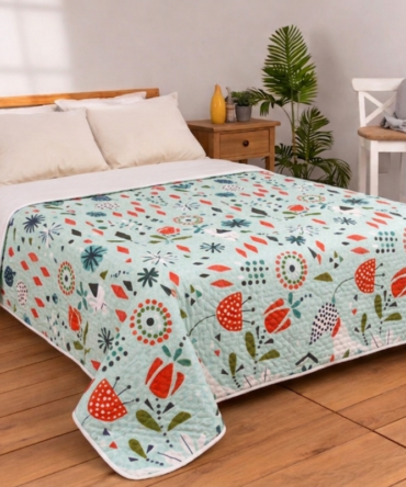 Printed Honeycomb Coverlet 100% Cotton (240 × 260 cm)