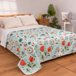 Printed Honeycomb Coverlet 100% Cotton (240 × 260 cm) - Grey