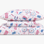 Joy Kids Fitted Bedsheet Set(160x200) Double 5 pieces - Rose