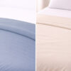 Plain Double Bedsheet Set Bundle – Buy 1 Get 1 Free - Light Blue&Cream